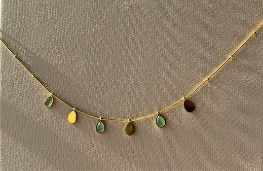 Sunlit drops in Sage green
